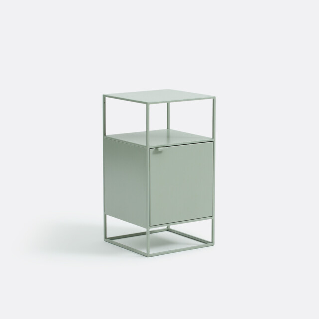 Miva Steel Bedside Table in Steel with 1 Door - image 1