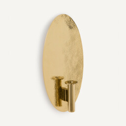 Lunou Oval Wall Sconce with Candle Holder/Bud Vase in Brass - thumbnail 3