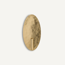 Lunou Oval Wall Sconce with Candle Holder/Bud Vase in Brass - thumbnail 1