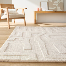 Melko Graphic Print Rug in 100% Wool - thumbnail 3