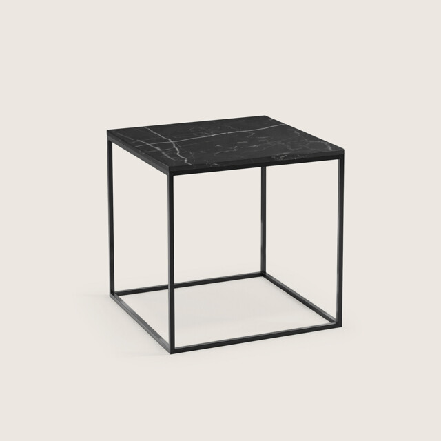 Mahaut Marble & Metal Side Table - image 1