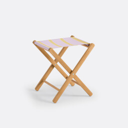 Veniza Folding Director's Stool in Acacia and Canvas