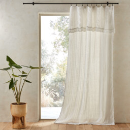 Plumaka Linen Mix Voile Curtain Panel - thumbnail 1