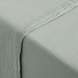 Kumla Plain Cotton Muslin Flat Sheet - thumbnail 2