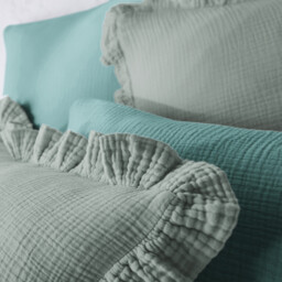 Kumla Plain Cotton Muslin Flat Sheet - thumbnail 3
