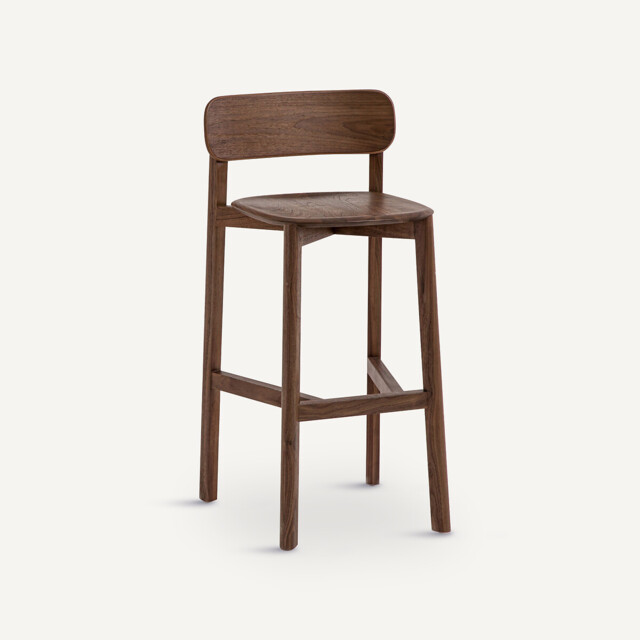 Batignolles Walnut Bar Stool, Designed By Emmanuel Gallina - image 1