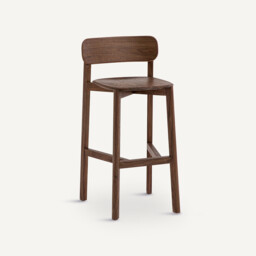 Batignolles Walnut Bar Stool, Designed By Emmanuel Gallina
