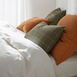 Charlie Khaki Brushed Cotton Pillowcase - thumbnail 2