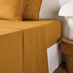 Scenario Plain Washed Cotton Flat Sheet
