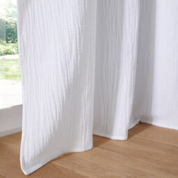 Kumla Cotton Muslin Curtain Panel - thumbnail 3