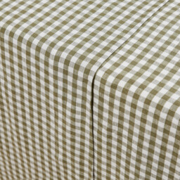 Acélie Khaki Washed Linen Flat Sheet - thumbnail 2