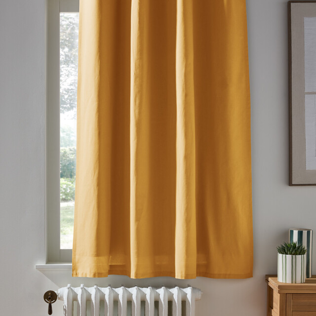 Scenario Blackout Radiator Curtain in Cotton with Eyelets - image 1
