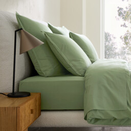 Sabbal Washed Cotton Percale 300 Thread Count Pillowcase