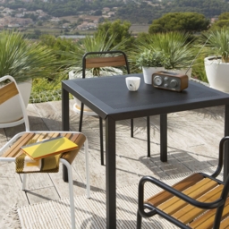 Choe Square Garden Table in Perforated Metal - thumbnail 2