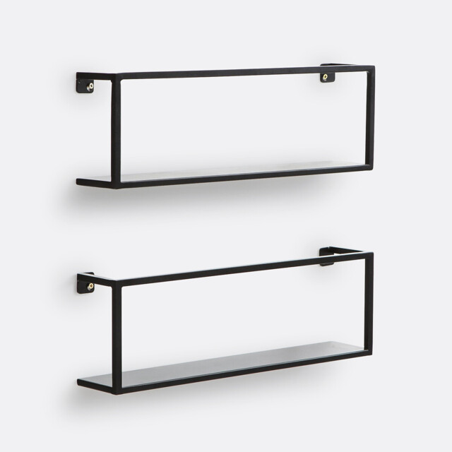 Set of 2 Miva Metal Wall Shelves, L50cm - image 1