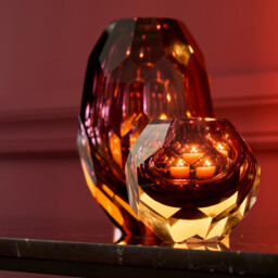 Veneto Burgundy Vase in Thick Glass - thumbnail 2