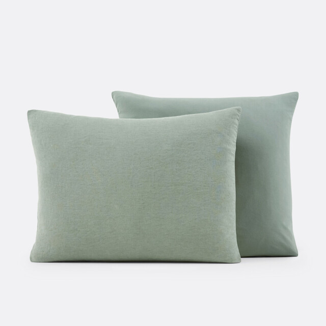 Annaba Two-Sided Washed Linen & Cotton Pillowcase - image 1