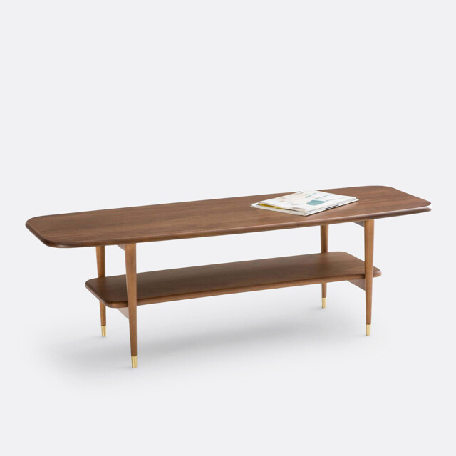Ronda Vintage Walnut Veneer Coffee Table - image 1
