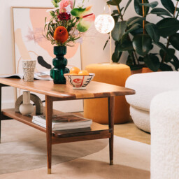 Ronda Vintage Walnut Veneer Coffee Table - thumbnail 2
