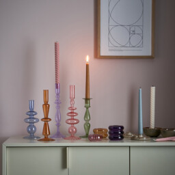 Chilava 27.3cm High Glass Candlestick - thumbnail 2