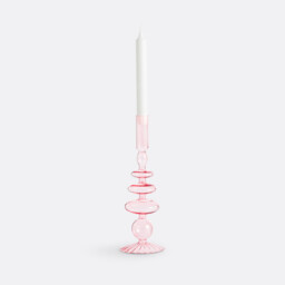 Chilava 27.3cm High Glass Candlestick - thumbnail 4