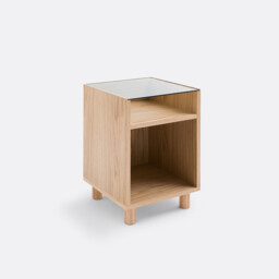 Walor Small Bedside Table with 2 Compartments - thumbnail 1