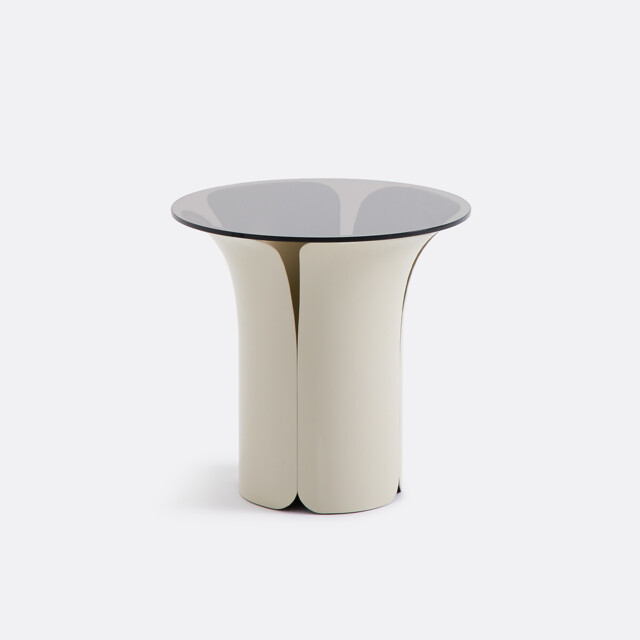 Tessen Side Table in Steel and Tinted Glass - image 1