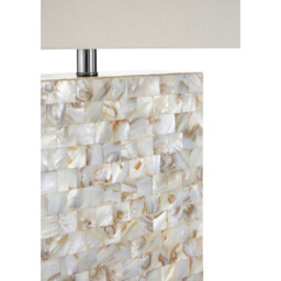 Natural Mosaic Shell Rectangular Column Base Table Lamp - thumbnail 4