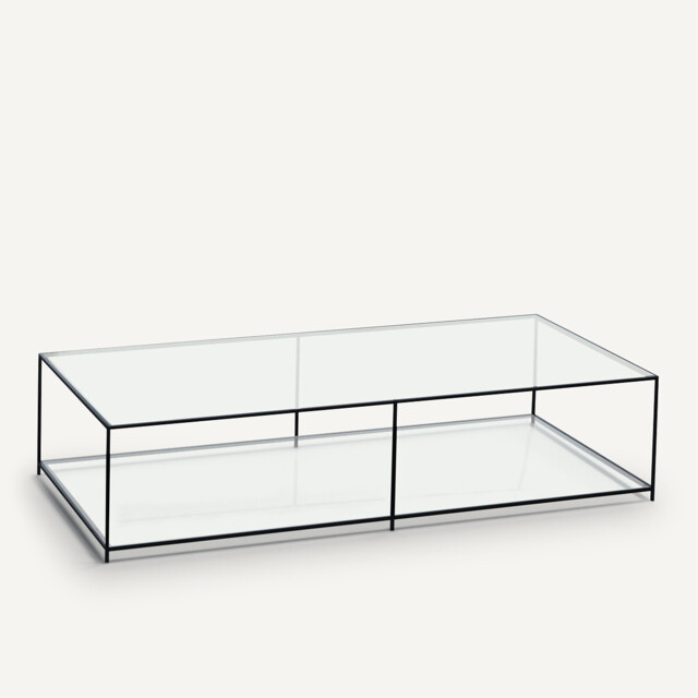 Sybil Rectangular Tempered Glass Coffee Table - image 1