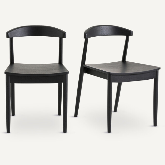 Set of 2 Galb Black Oak Chairs - image 1