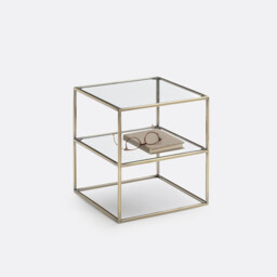 Luxore Double-Shelf Bedside Table