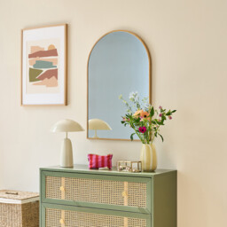 Iodus Arch Mirror in Oak Veneer 60x90cm - thumbnail 2