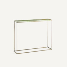 Mahaut Jade and Metal Console Table