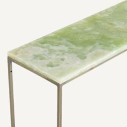 Mahaut Jade and Metal Console Table - thumbnail 3