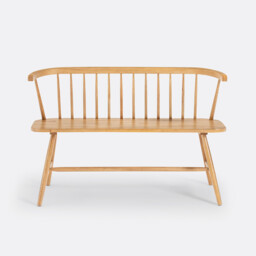 Jyko Spindle Back Dining Bench in Solid Rubberwood - thumbnail 3