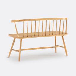 Jyko Spindle Back Dining Bench in Solid Rubberwood - thumbnail 4