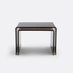 Set of 2 Joan Tempered Glass Nesting Coffee Tables - thumbnail 4