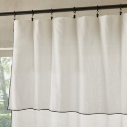 Halka 100% Organic Washed Cotton Voile Sheer Curtain Panel - thumbnail 3