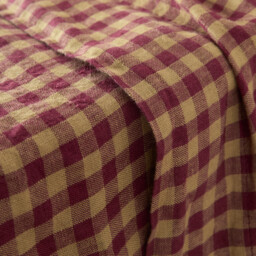 Acélie Bordeaux Flat Sheet in Washed Linen - thumbnail 3