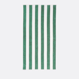 Hendaye Striped Velour Beach Towel - thumbnail 1