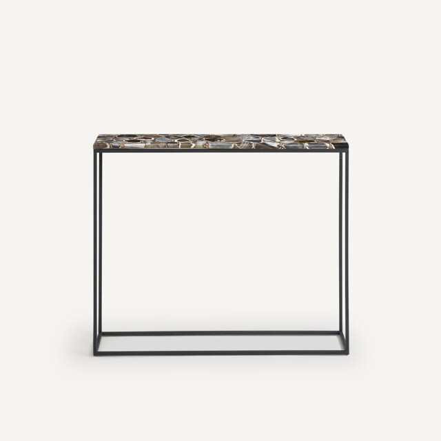 Anaximene Agate & Metal Console Table - image 1