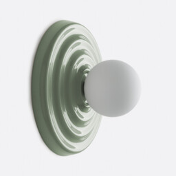 Holi Wall Or Ceiling Light in Ceramic and Opaline Glass, Diameter 24.5cm - thumbnail 1