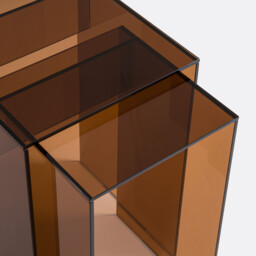 Set of 2 Mendo Side Tables in Tempered Glass - thumbnail 4
