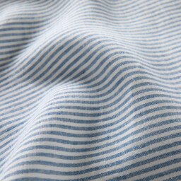 Flat Sheet in Washed Linen, Limona Bleu - thumbnail 4