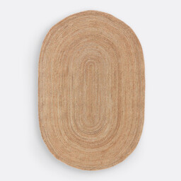 Aftas Oval Jute Rug - thumbnail 2