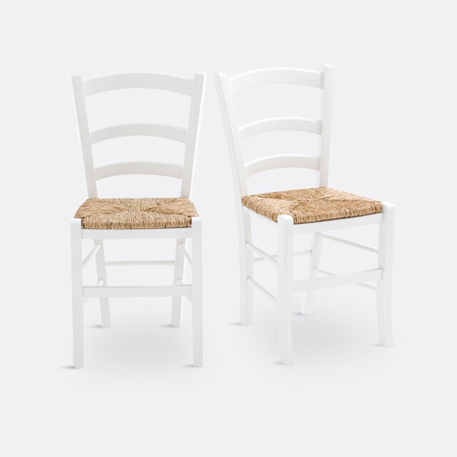 Set of 2 Perrine Farmhouse Chairs in Solid Beech - image 1