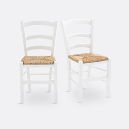 Set of 2 Perrine Farmhouse Chairs in Solid Beech - thumbnail 1