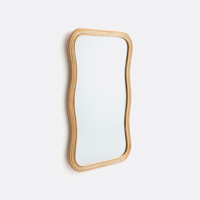 Vaguo 75cm High Rattan Mirror - image 1