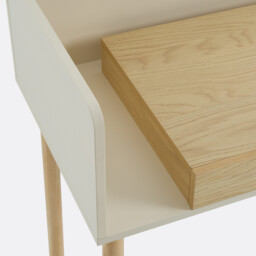 Graphy 1 Drawer Desk in Oak Veneer - thumbnail 3