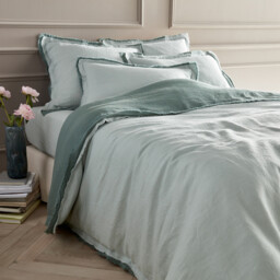 Alhanasia Washed Linen Duvet Cover with Double Fringe